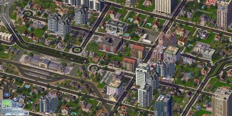 View of a city in SimCity 4
