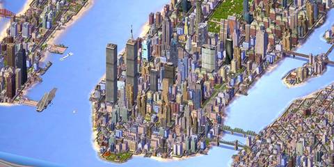 View of a huge city in SimCity 4