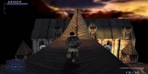 Walking on a roof in Syphon Filter