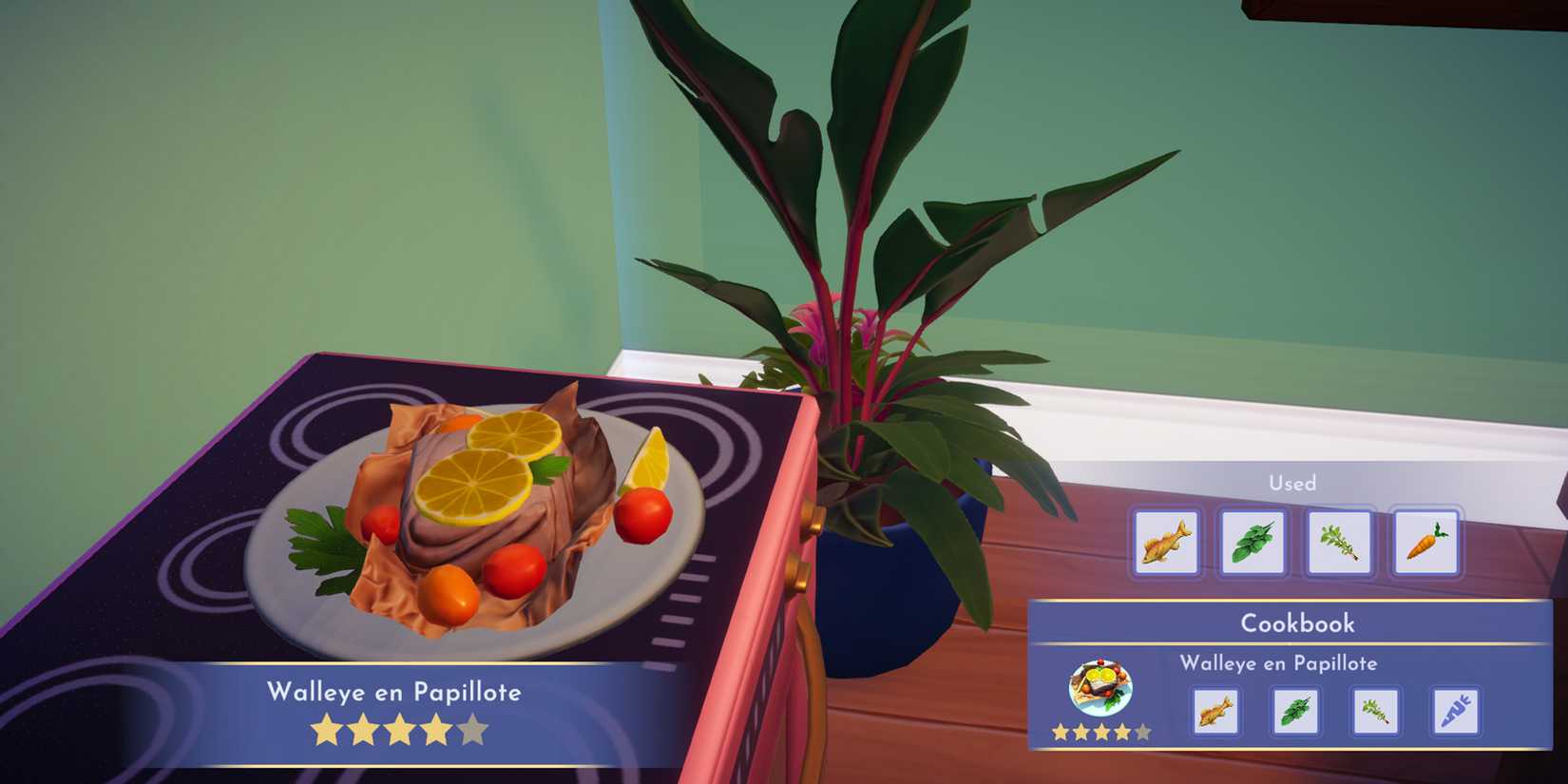 walleye en papillote in ddv disney dreamlight valley