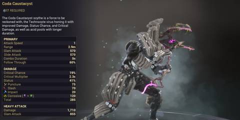 Warframe Coda Caustacyst