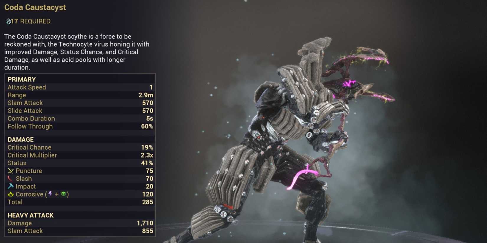 Warframe Coda Caustacyst