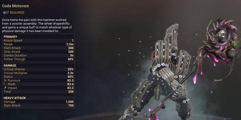 Warframe Coda Motovore