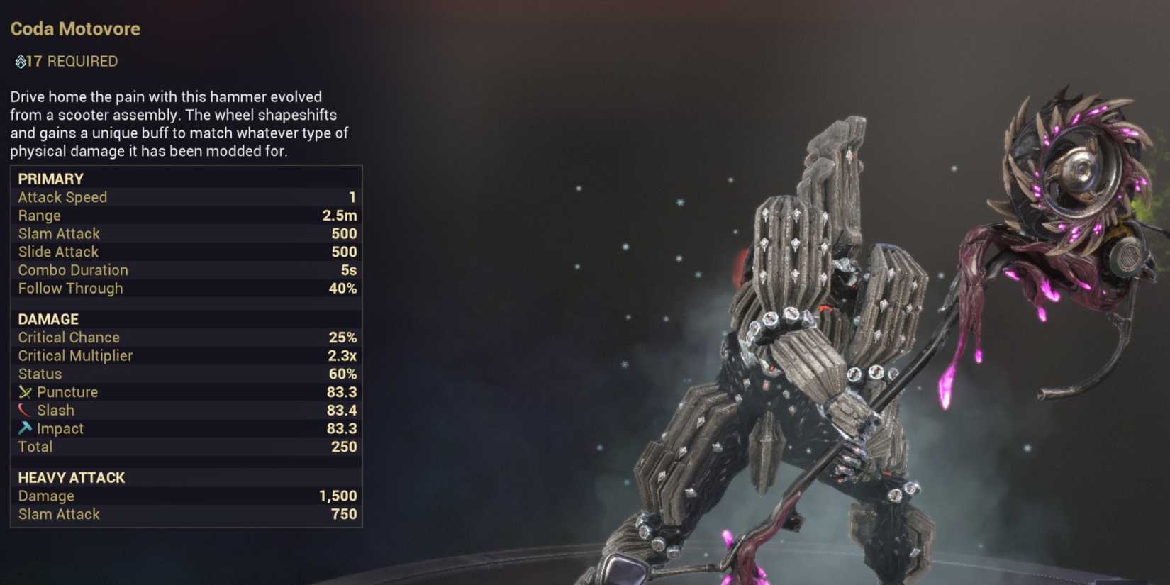 Warframe Coda Motovore