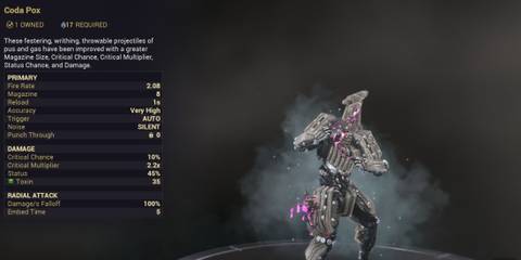 Warframe Coda Pox