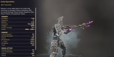 Warframe Coda Sporothrix