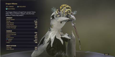 Warframe Dragon Nikana