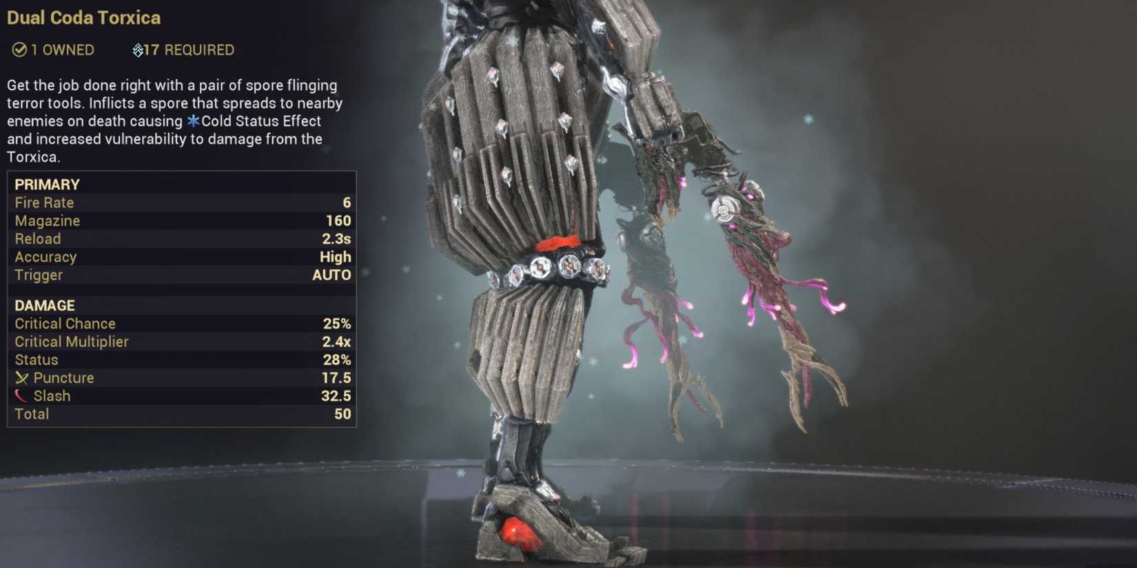 Warframe Dual Coda Torxica