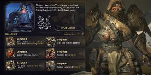 Warframe Kahl Mission Screen