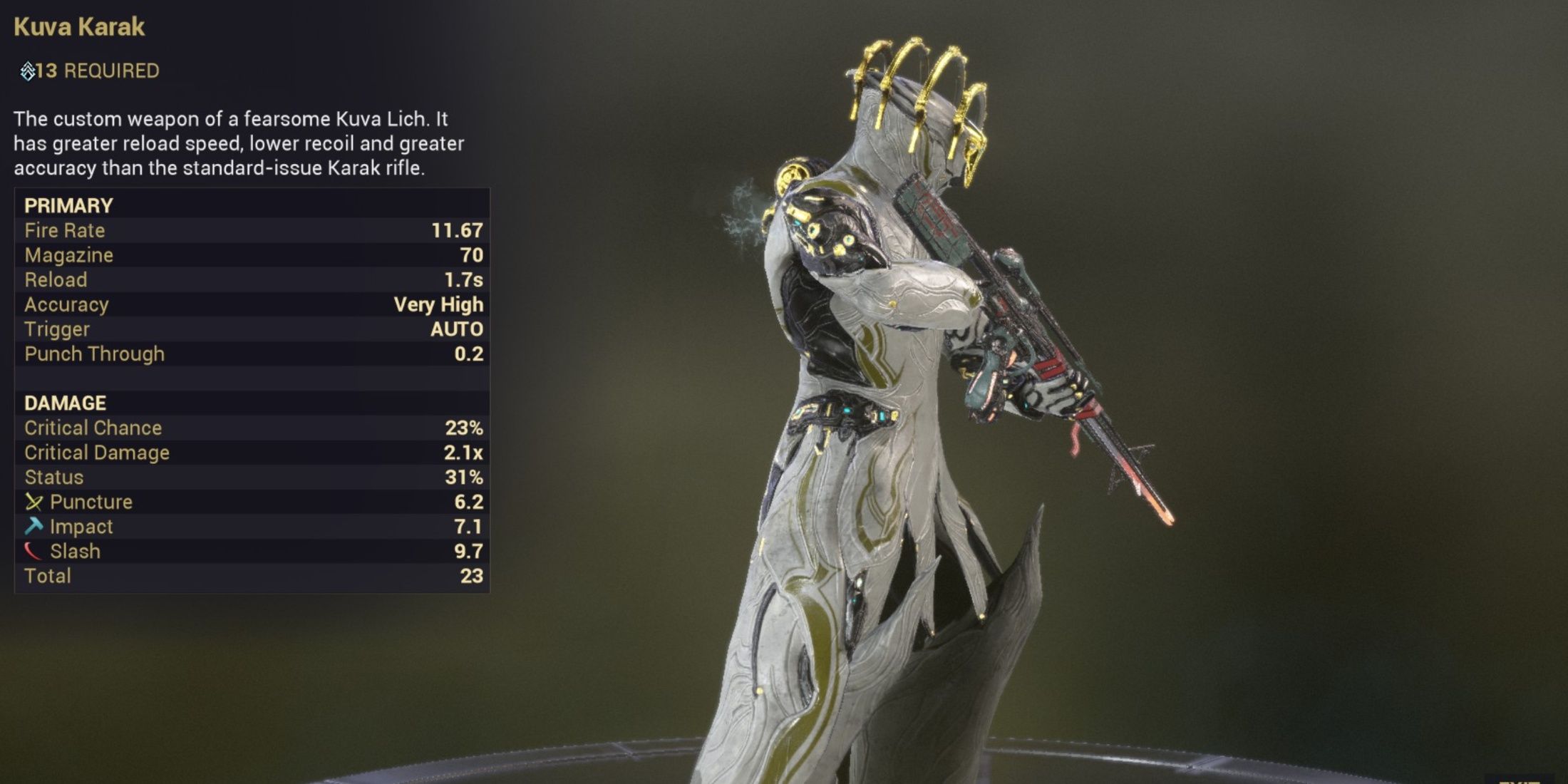 Warframe Kuwa Factor