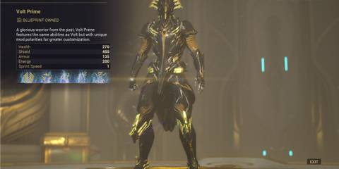 Warframe Volt Prime