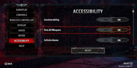 Three Of The Cheats Being Selected 