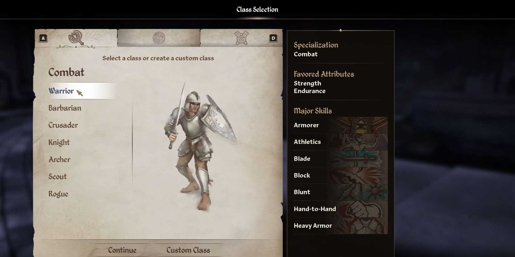 Oblivion Remastered Warrior class