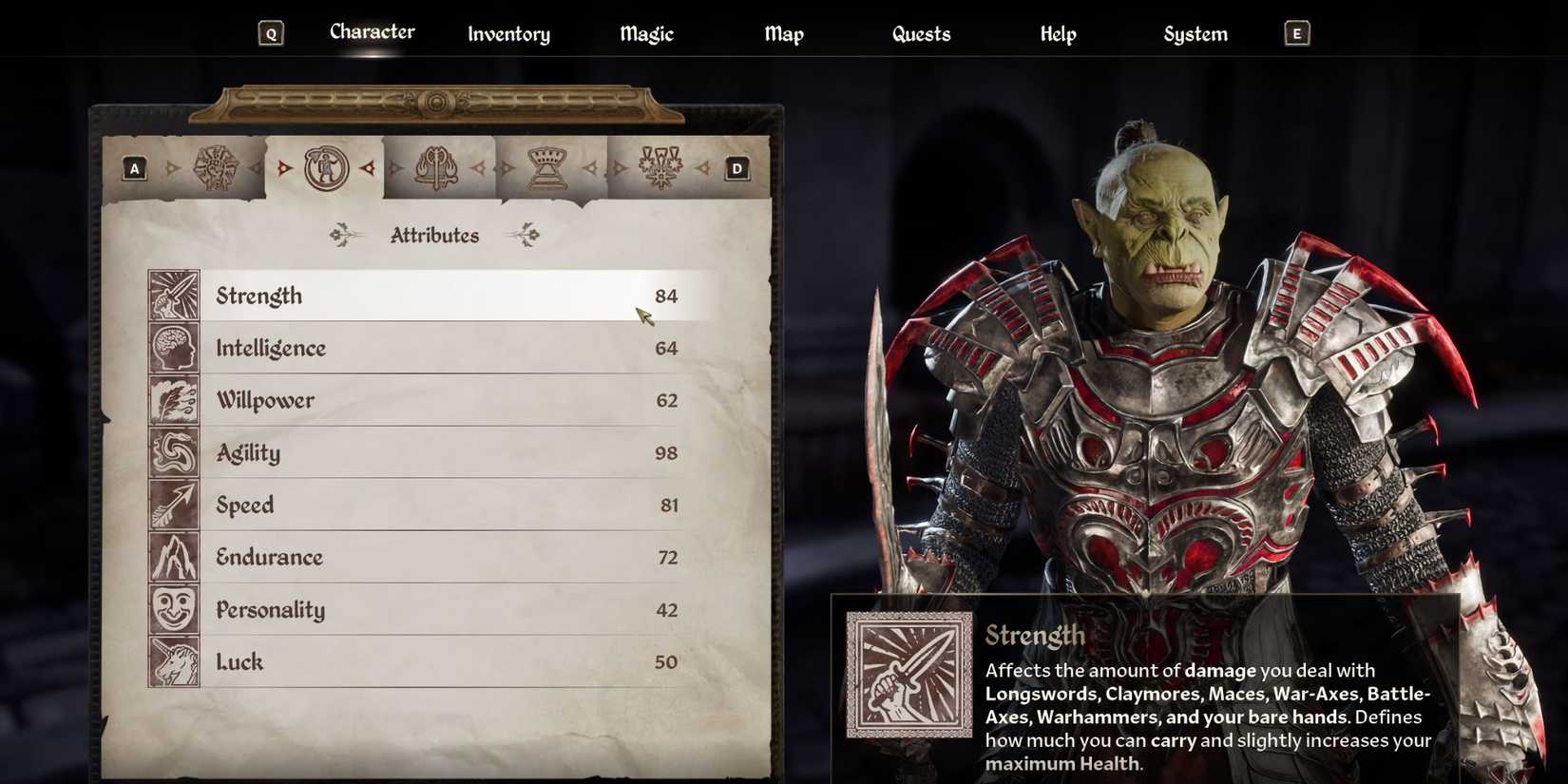 Oblivion Remastered Attributes