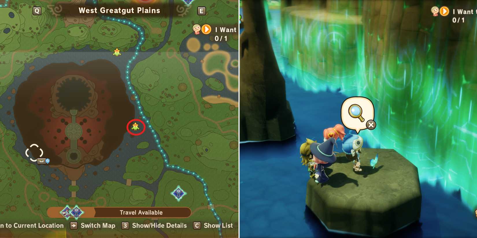 west greatgut plains leafe 1 location in fanatsy life i