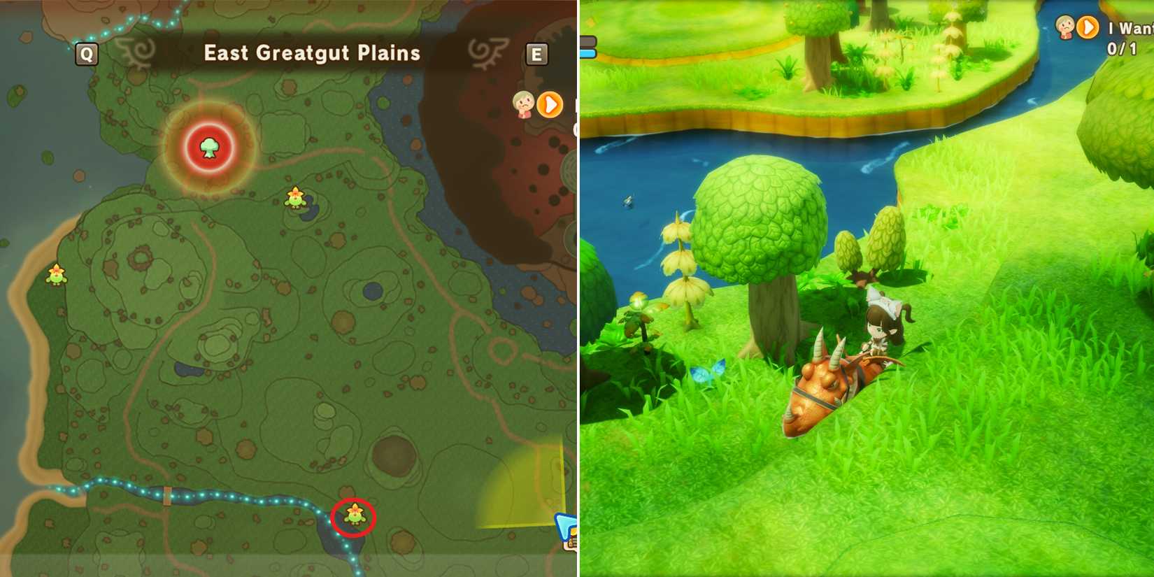 west greatgut plains leafe 3 location in fanatsy life i