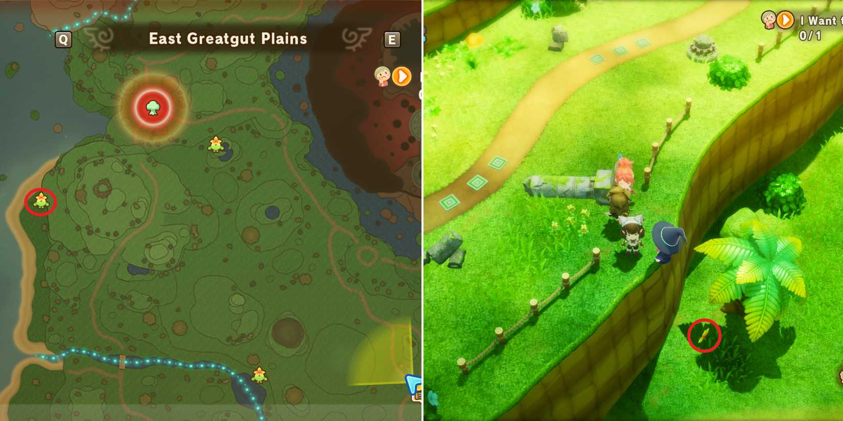 west greatgut plains leafe 4 location in fanatsy life i