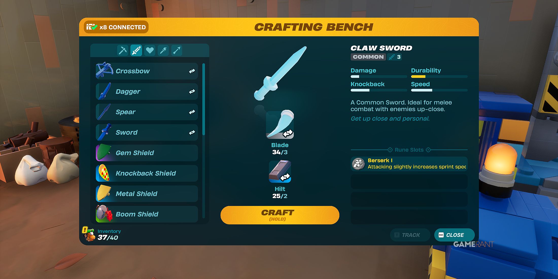 What are the artic claws used in LEGO Fortnite Odyssey