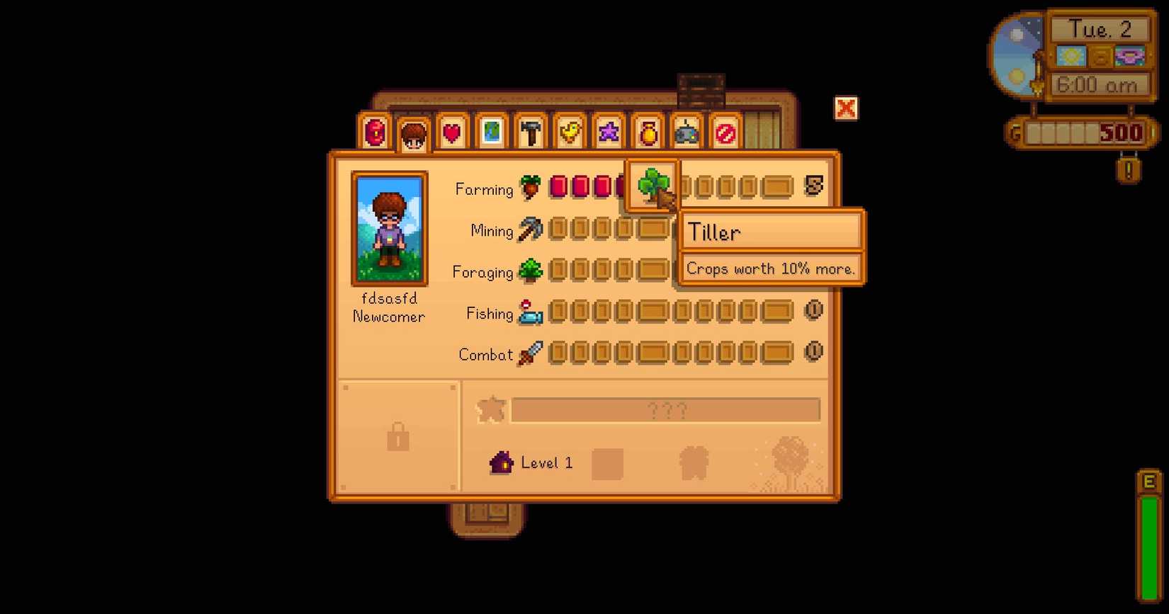 When To Choose Tiller in Stardew Valley