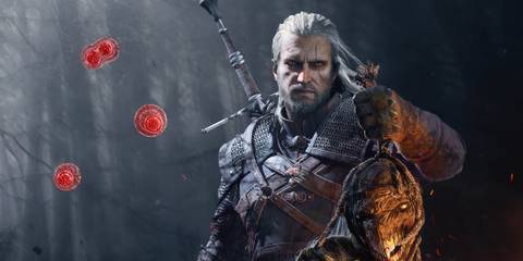 Feature image depicting Geralt and red mutagens