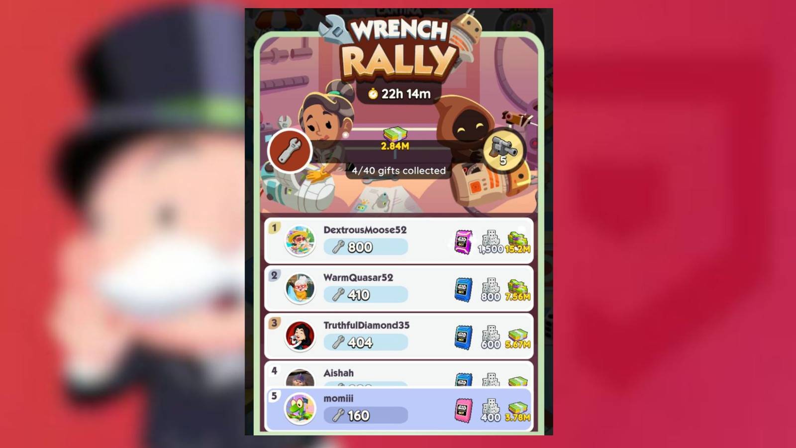 wrench rally monopoly go