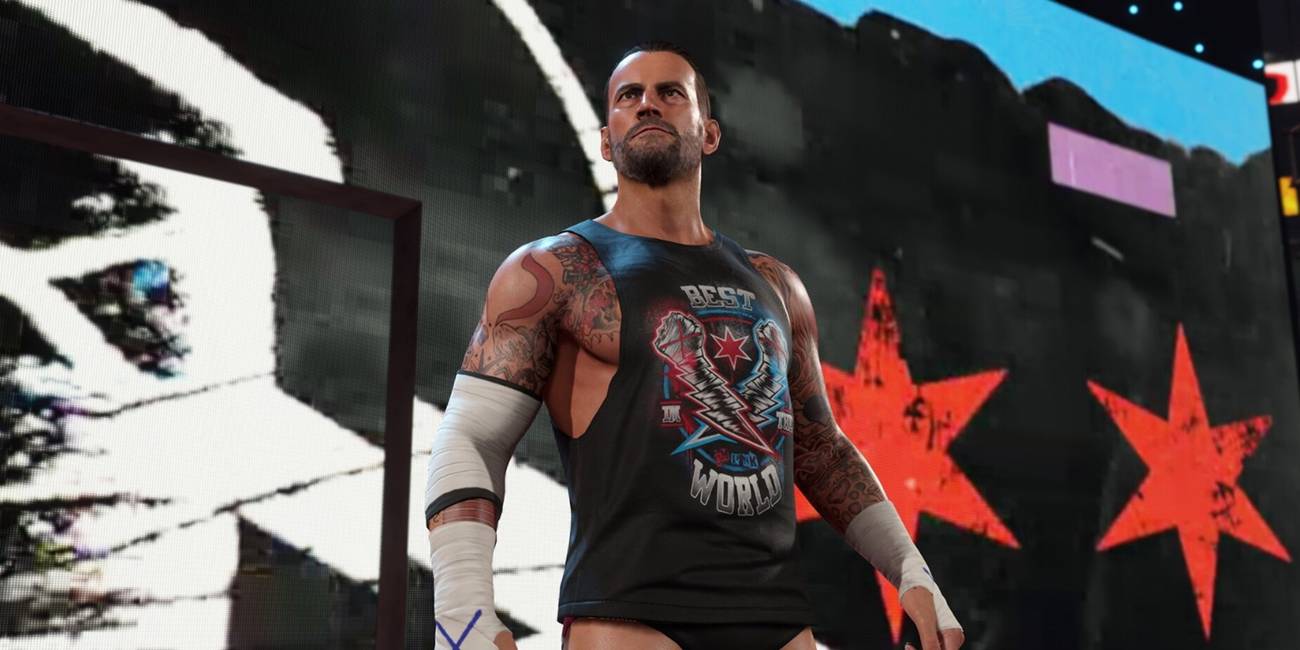 CM Punk character from wwe 2k25 