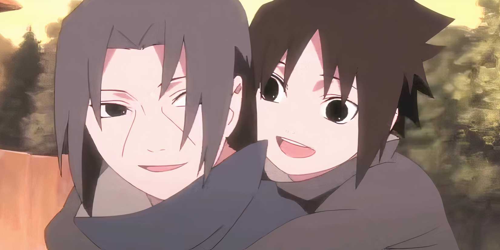 Young Sasuke and Itachi in Naruto