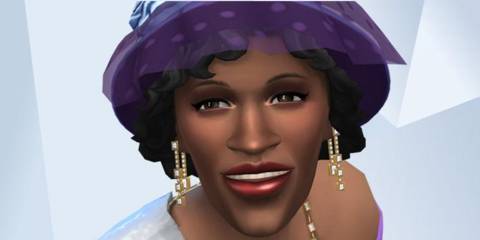 An image of Marsha P.Johnson recreated in The Sims 4