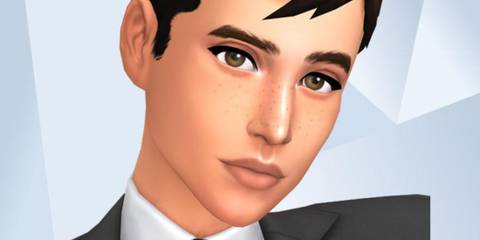 An image of Elliot Page recreated in The Sims 4