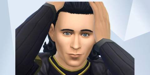 An image of Loki from the MCU recreated in The Sims 4