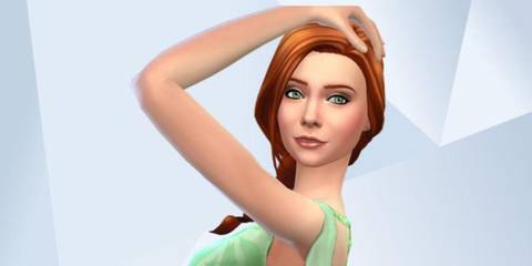 An image of Willow from Buffy the Vampire Slayer recreated in The Sims 4