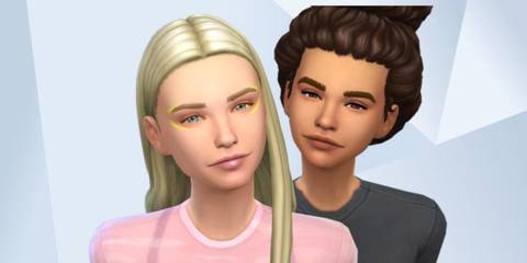 An image of Jules and Rue from Euphoria recreated in The Sims 4