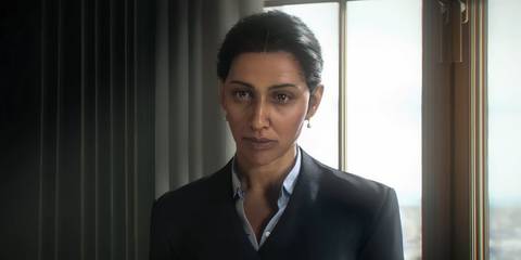 M talking to John Greenway in 007 First Light