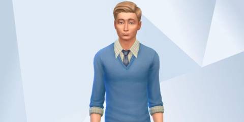 An image of Kevin from Brooklyn Nine-Nine recreated in The Sims 4