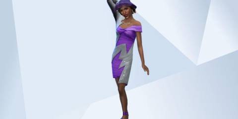 An image of Marsha P.Johnson recreated in The Sims 4