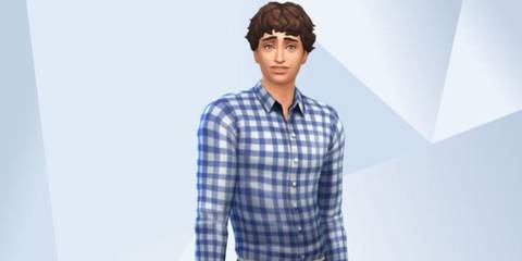 An image of Will Byers from Stranger Things recreated in The Sims 4