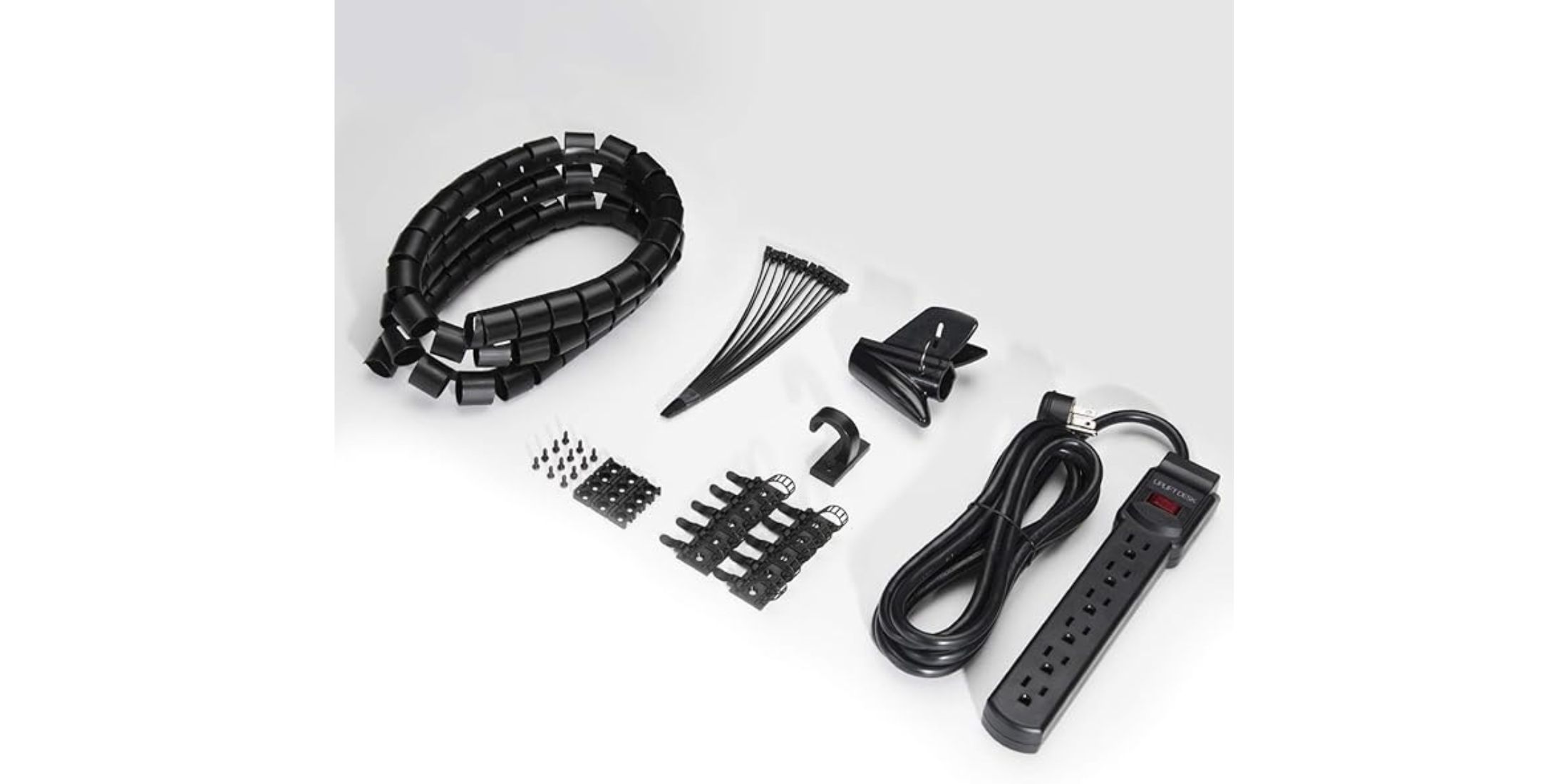 Image of the Uplift Desk Ultimate Wire Management Kit on a white background.