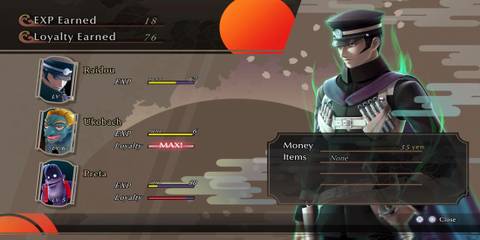 Raidou & His Demons Leveling Up After Combat 