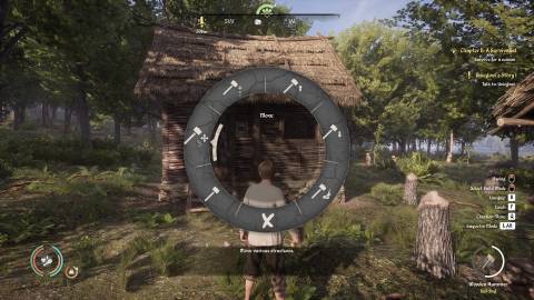 The build mode wheel in Medieval Dynasty