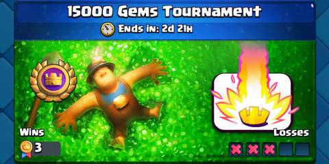 15000 gems tournament clash royale