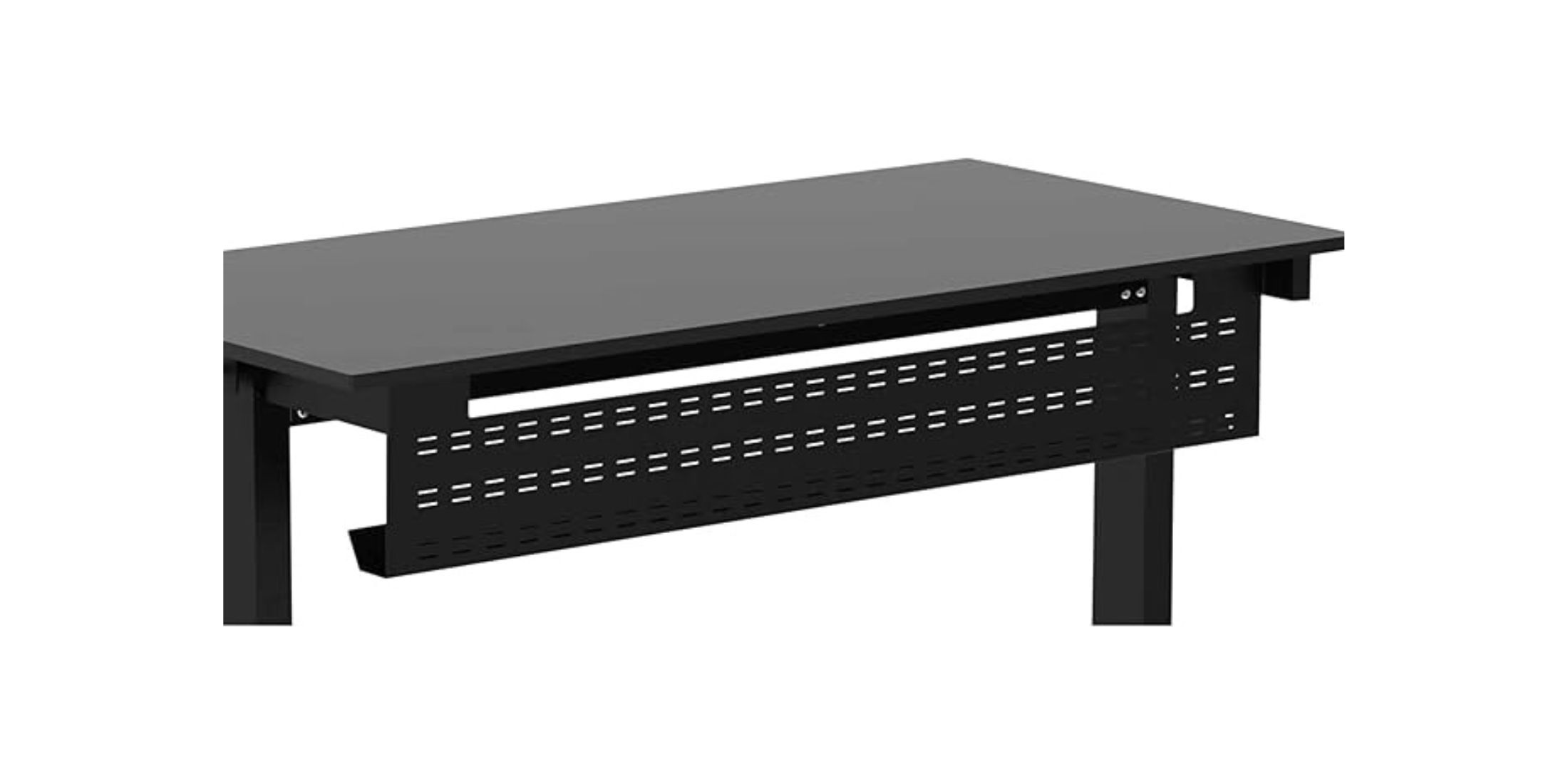 Image of the stand -up desk transaction under the desk shell on a white background.