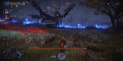 A Party Facing The Nameless King Elden Ring Nightreign