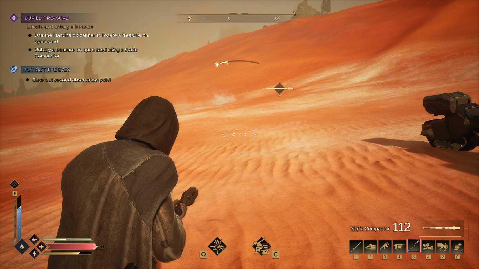 Dune: Awakening Static Compactor harvesting sand