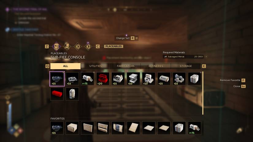 Dune Awakening Crafting Station menu