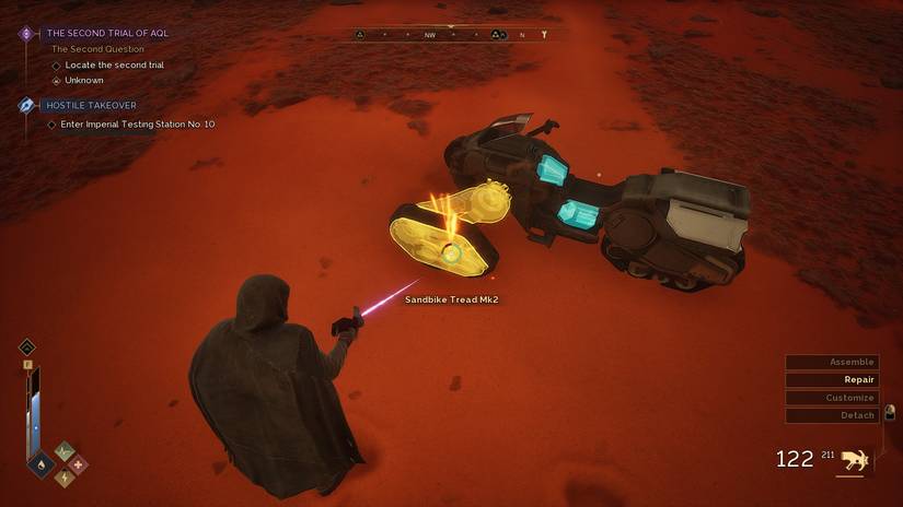 Dune Awakening Repairing Sandbike