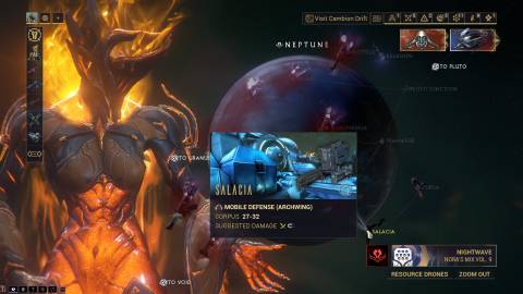 Warframe Salacia star map node