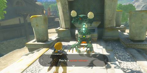 Link Talking To A Construct At A Crystal Refinery 