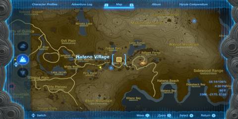 Hateno Village On The Map 