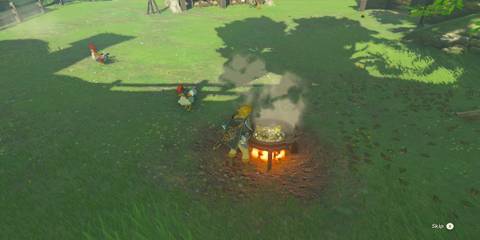 Link Standing Over A Cooking Pot