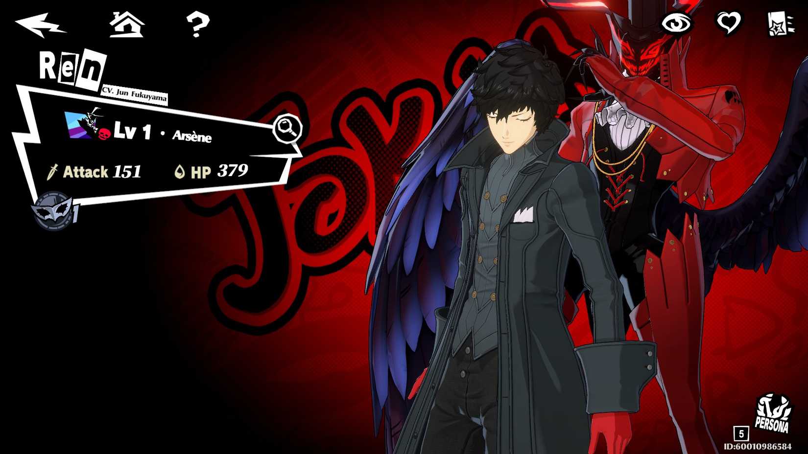 Persona 5 X_Ren Amamiya_Joker_Arsene